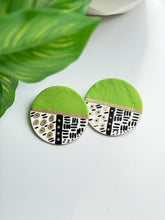 Load image into Gallery viewer, Hand Painted Button Earrings