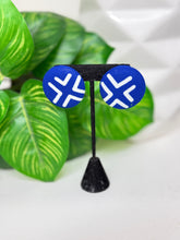 Load image into Gallery viewer, Ankara Print Button Stud Earrings – Handmade African Fabric Earrings
