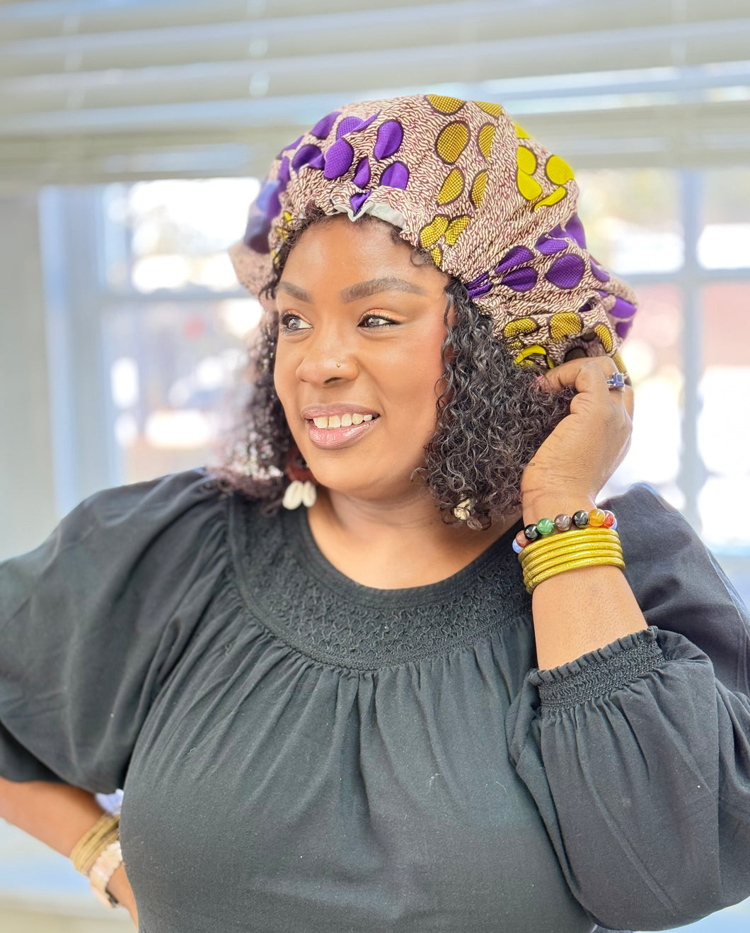 Zara Ankara Satan Lined Bonnet