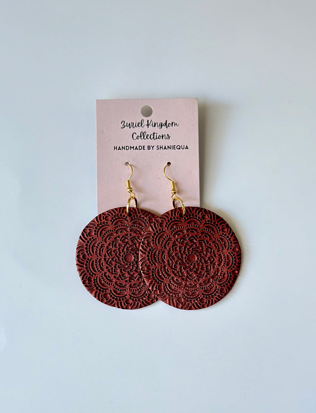 Mandala Fish Hook Statement Earring