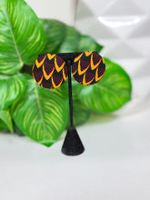 Load image into Gallery viewer, Ankara Print Button Stud Earrings – Handmade African Fabric Earrings

